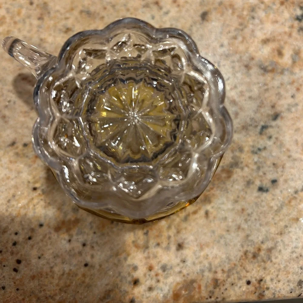 1889 EAPG Glass Punch Cup & 1885 EAPG Pattern Glass Bryce Dahlia 4 1/2